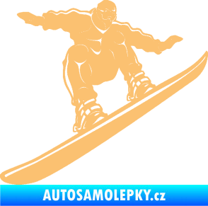 Samolepka Snowboard 038 pravá béžová