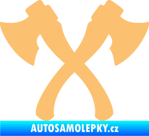 Samolepka Spojené sekery béžová