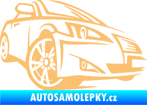 Samolepka Sportovní auto 001 pravá béžová
