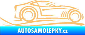 Samolepka Sportovní auto 002 pravá béžová