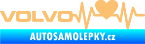 Samolepka Srdeční tep 021 levá Volvo srdcem béžová