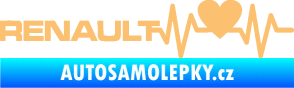 Samolepka Srdeční tep 041 levá Renault béžová