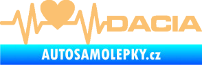 Samolepka Srdeční tep 045 pravá Dacia béžová