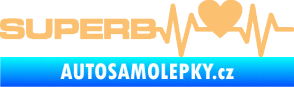 Samolepka Srdeční tep 072 levá Superb béžová