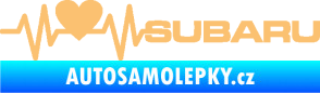 Samolepka Srdeční tep 086 pravá Subaru béžová