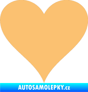Samolepka Srdíčko 001 béžová