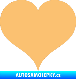 Samolepka Srdíčko 003 béžová