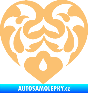 Samolepka Srdíčko 007 béžová