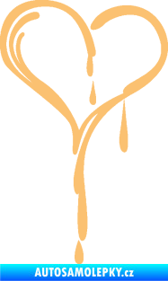 Samolepka Srdíčko 012 pravá béžová