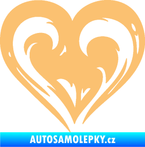 Samolepka Srdíčko 021 levá béžová