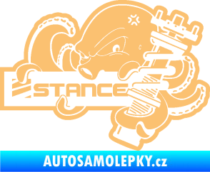 Samolepka Stance nápis s chobotnicí béžová