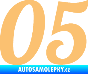 Samolepka Startovní číslo 05 typ 3 béžová