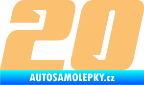 Samolepka Startovní číslo 20 typ 6 béžová