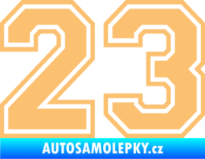 Samolepka Startovní číslo 23 typ 4 béžová