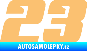Samolepka Startovní číslo 23 typ 6 béžová