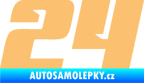 Samolepka Startovní číslo 24 typ 6 béžová