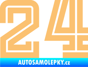Samolepka Startovní číslo 24 typ 7 béžová