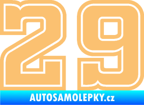 Samolepka Startovní číslo 29 typ 5 béžová