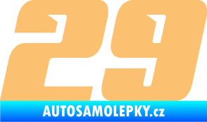 Samolepka Startovní číslo 29 typ 6 béžová