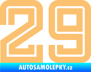 Samolepka Startovní číslo 29 typ 7 béžová
