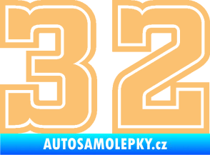 Samolepka Startovní číslo 32 typ 5 béžová