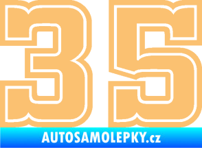 Samolepka Startovní číslo 35 typ 5 béžová