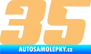 Samolepka Startovní číslo 35 typ 6 béžová