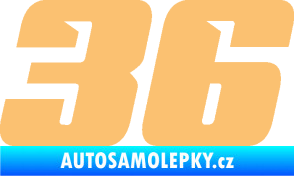 Samolepka Startovní číslo 36 typ 6 béžová