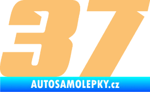Samolepka Startovní číslo 37 typ 6 béžová