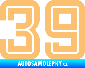 Samolepka Startovní číslo 39 typ 7 béžová