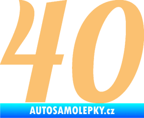 Samolepka Startovní číslo 40 typ 3 béžová