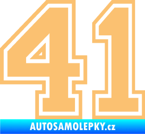 Samolepka Startovní číslo 41 typ 4 béžová