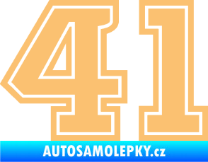 Samolepka Startovní číslo 41 typ 5 béžová