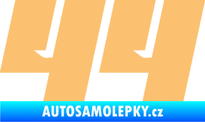 Samolepka Startovní číslo 44 typ 6 béžová