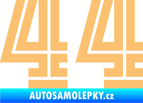 Samolepka Startovní číslo 44 typ 7 béžová