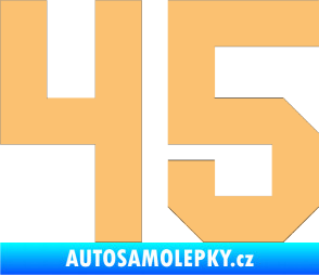 Samolepka Startovní číslo 45 béžová