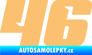 Samolepka Startovní číslo 46 typ 6 béžová