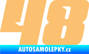 Samolepka Startovní číslo 48 typ 6 béžová