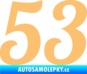 Samolepka Startovní číslo 53 typ 3 béžová