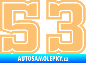 Samolepka Startovní číslo 53 typ 5 béžová
