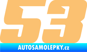 Samolepka Startovní číslo 53 typ 6 béžová