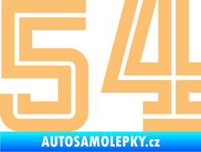 Samolepka Startovní číslo 54 typ 7 béžová