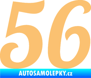 Samolepka Startovní číslo 56 typ 3 béžová