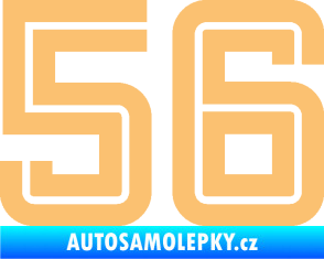 Samolepka Startovní číslo 56 typ 7 béžová