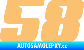 Samolepka Startovní číslo 58 typ 6 béžová