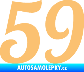 Samolepka Startovní číslo 59 typ 3 béžová