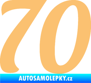 Samolepka Startovní číslo 70 typ 3  béžová