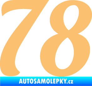 Samolepka Startovní číslo 78 typ 3   béžová
