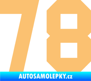 Samolepka Startovní číslo 78 béžová