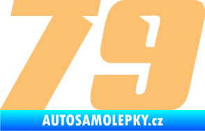 Samolepka Startovní číslo 79 typ 6 béžová